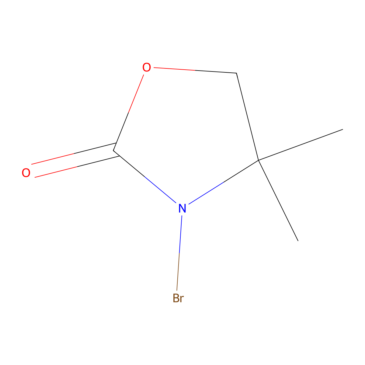3-Bromo-4,4-dimethyloxazolidin-2-one molecular structure, CAS 60491-95-4