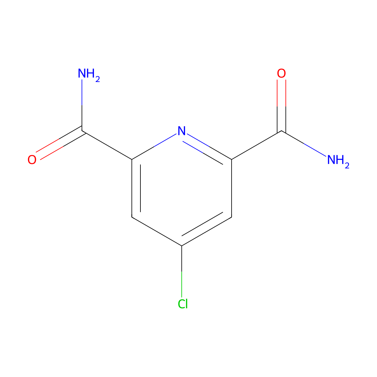 2,6-Pyridinedicarboxamide, 4-chloro- molecular structure, CAS 60494-50-0