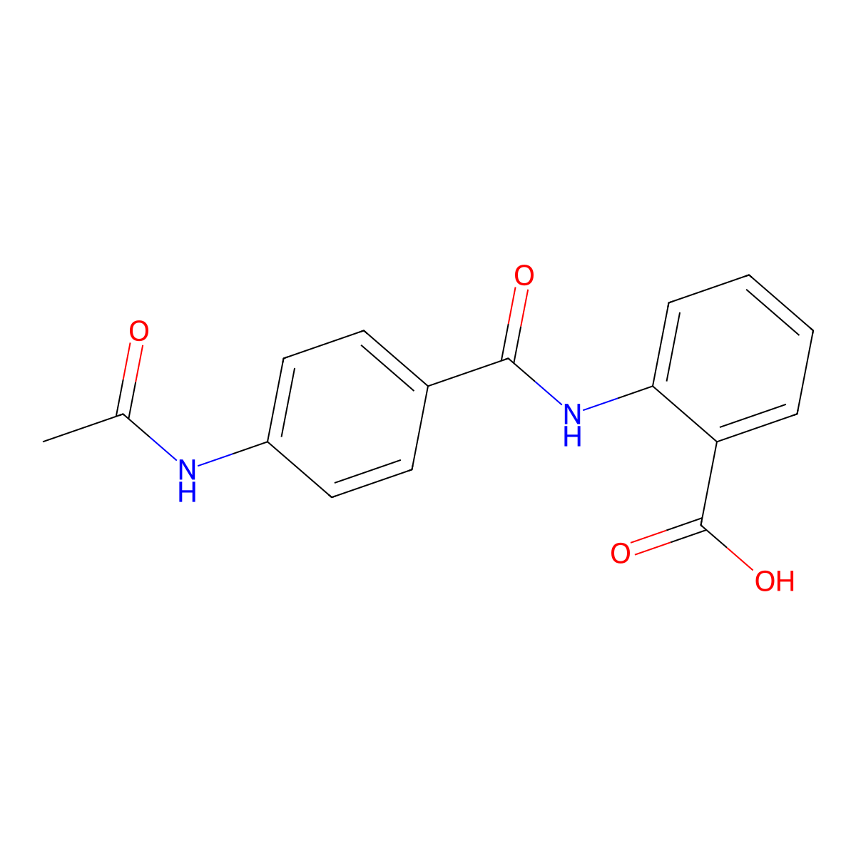 2-[(4-Acetamidobenzoyl)amino]benzoic acid molecular structure, CAS 60498-40-0