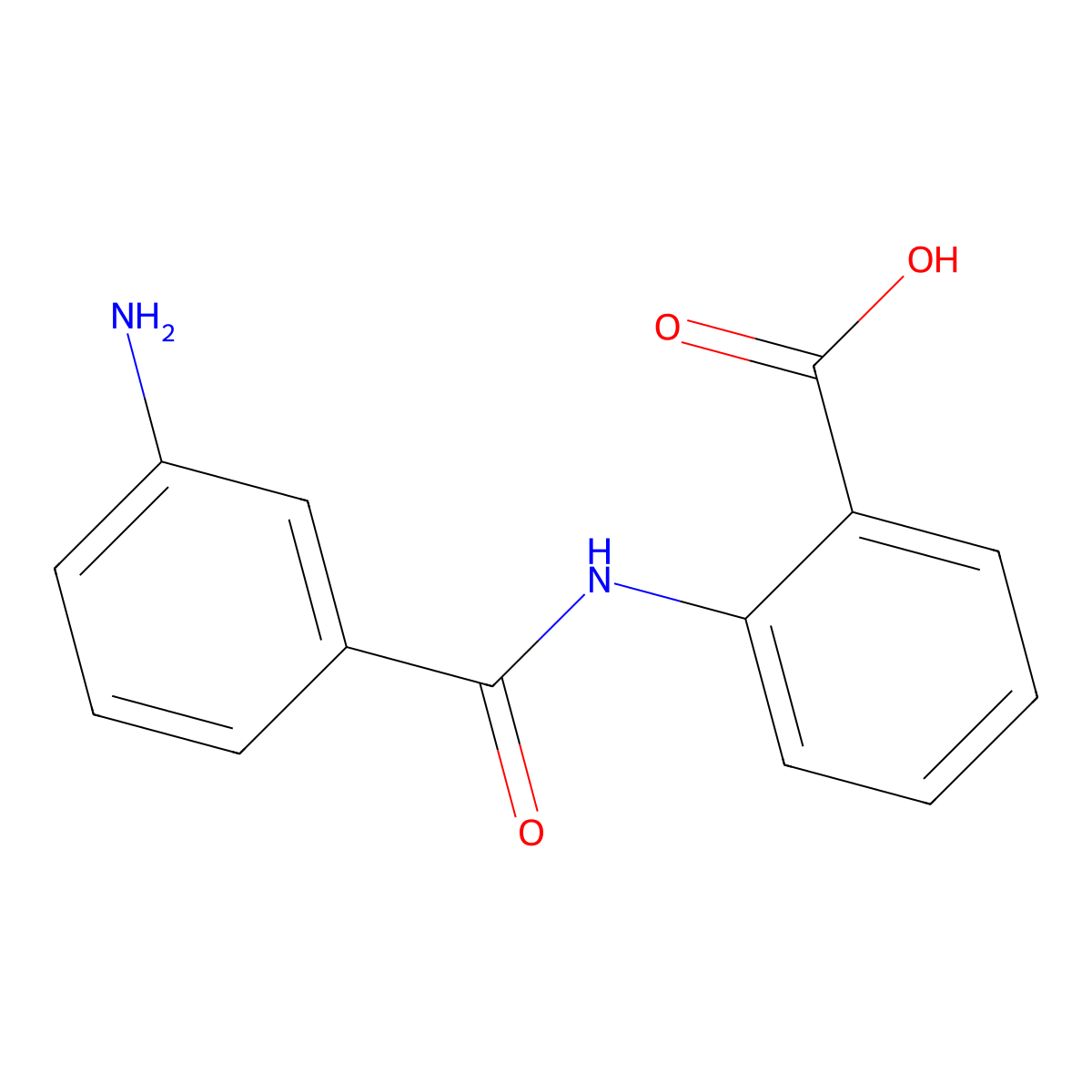 2-[(3-Aminobenzoyl)amino]benzoic acid molecular structure, CAS 60498-42-2
