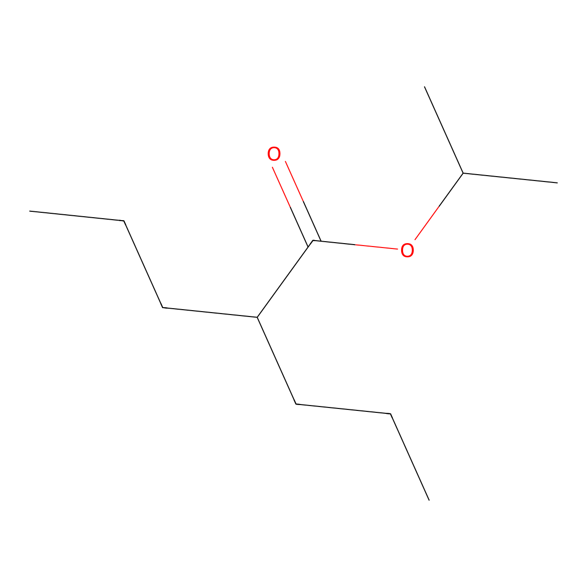 Propan-2-yl 2-propylpentanoate molecular structure, CAS 60498-67-1