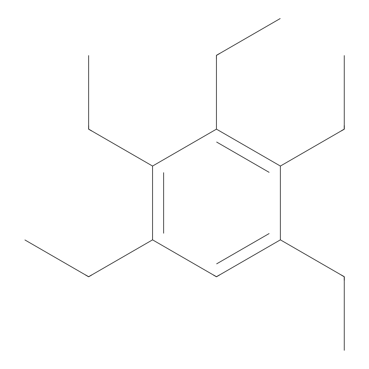 Pentaethylbenzene molecular structure, CAS 605-01-6