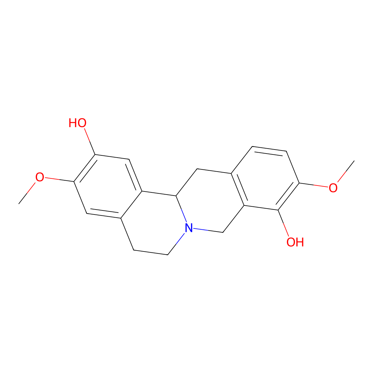 Scoulerine molecular structure, CAS 605-34-5