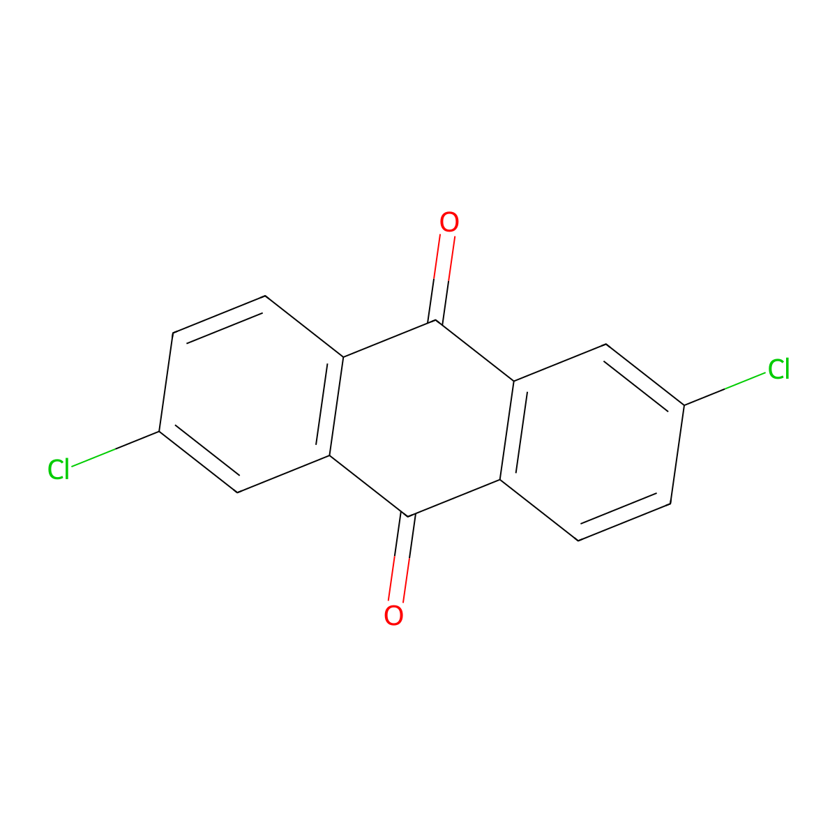 2,6-Dichloroanthraquinone molecular structure, CAS 605-40-3