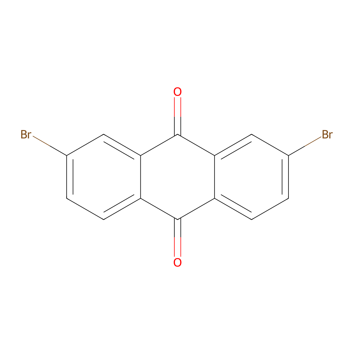 2,7-Dibromoanthraquinone molecular structure, CAS 605-42-5