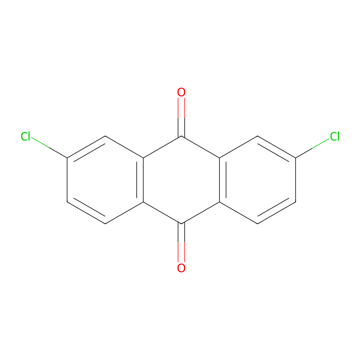 2,7-Dichloroanthraquinone molecular structure, CAS 605-43-6