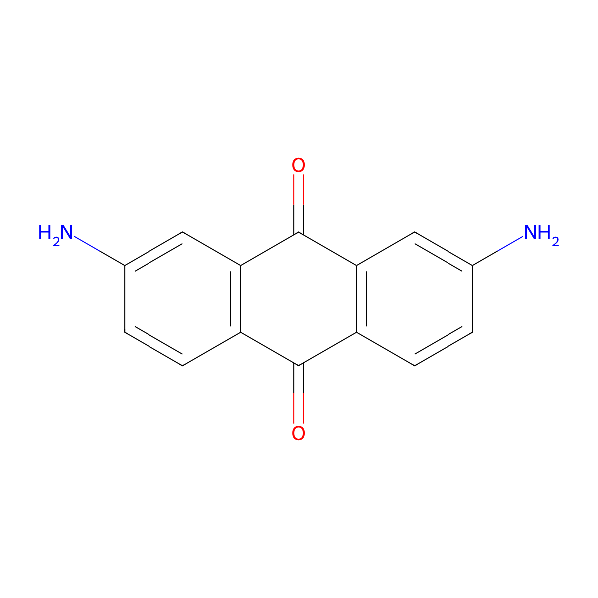 2,7-Diamino-9,10-anthracenedione molecular structure, CAS 605-44-7