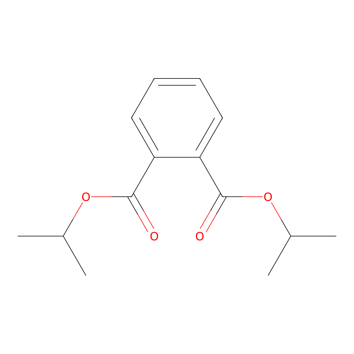 Diisopropyl phthalate molecular structure, CAS 605-45-8