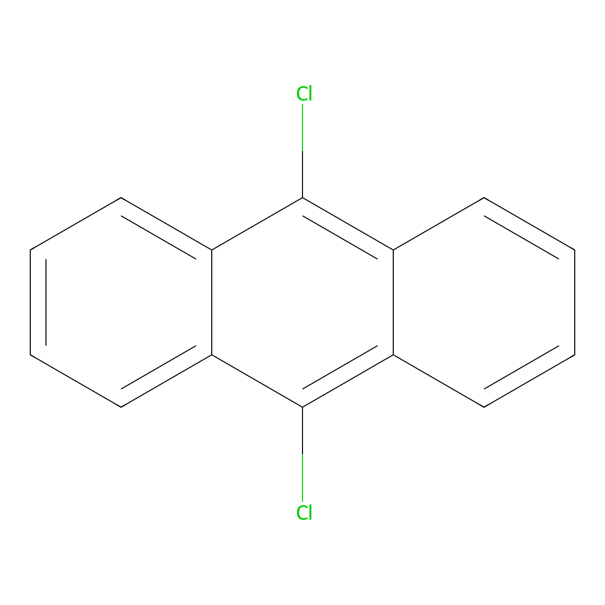 9,10-Dichloroanthracene molecular structure, CAS 605-48-1