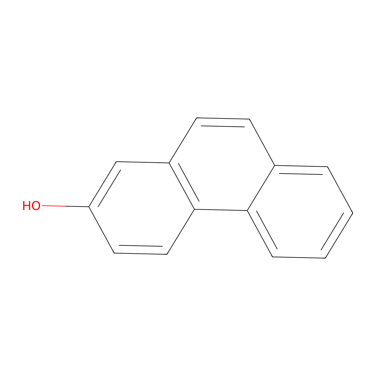 Phenanthren-2-ol molecular structure, CAS 605-55-0