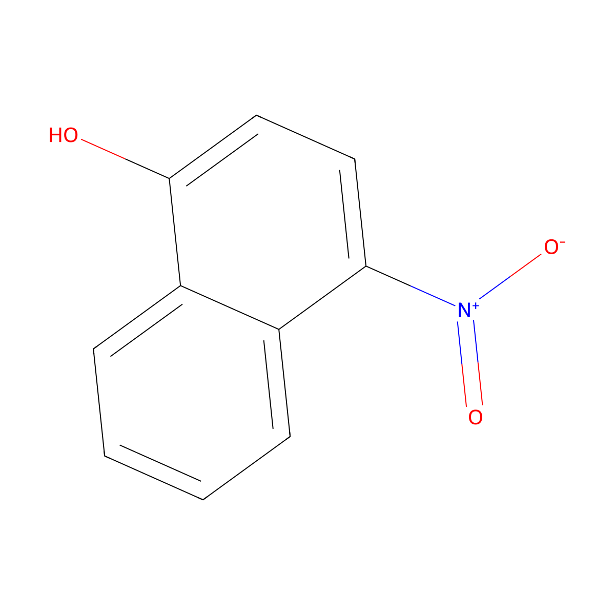 4-Nitro-1-naphthol molecular structure, CAS 605-62-9