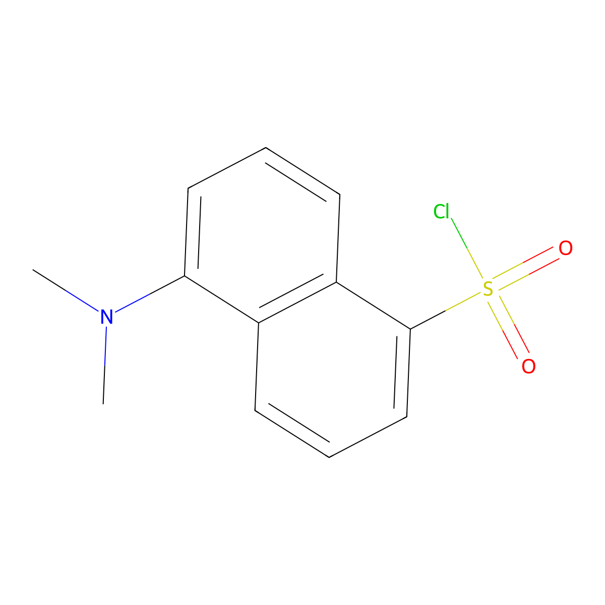 Dansyl chloride molecular structure, CAS 605-65-2