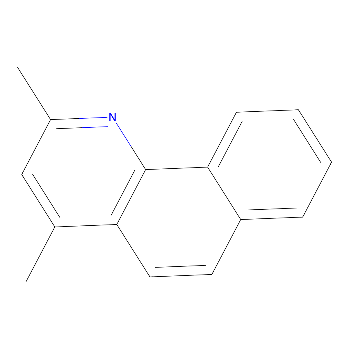 Benzo[h]quinoline, 2,4-dimethyl- molecular structure, CAS 605-67-4