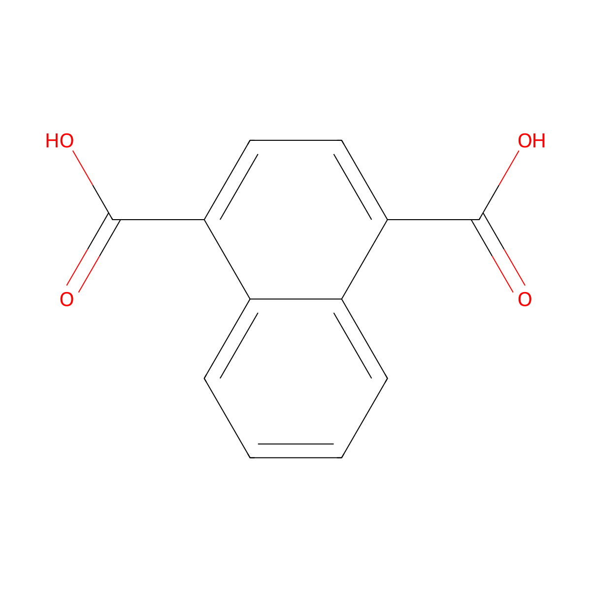 1,4-Naphthalenedicarboxylic acid molecular structure, CAS 605-70-9