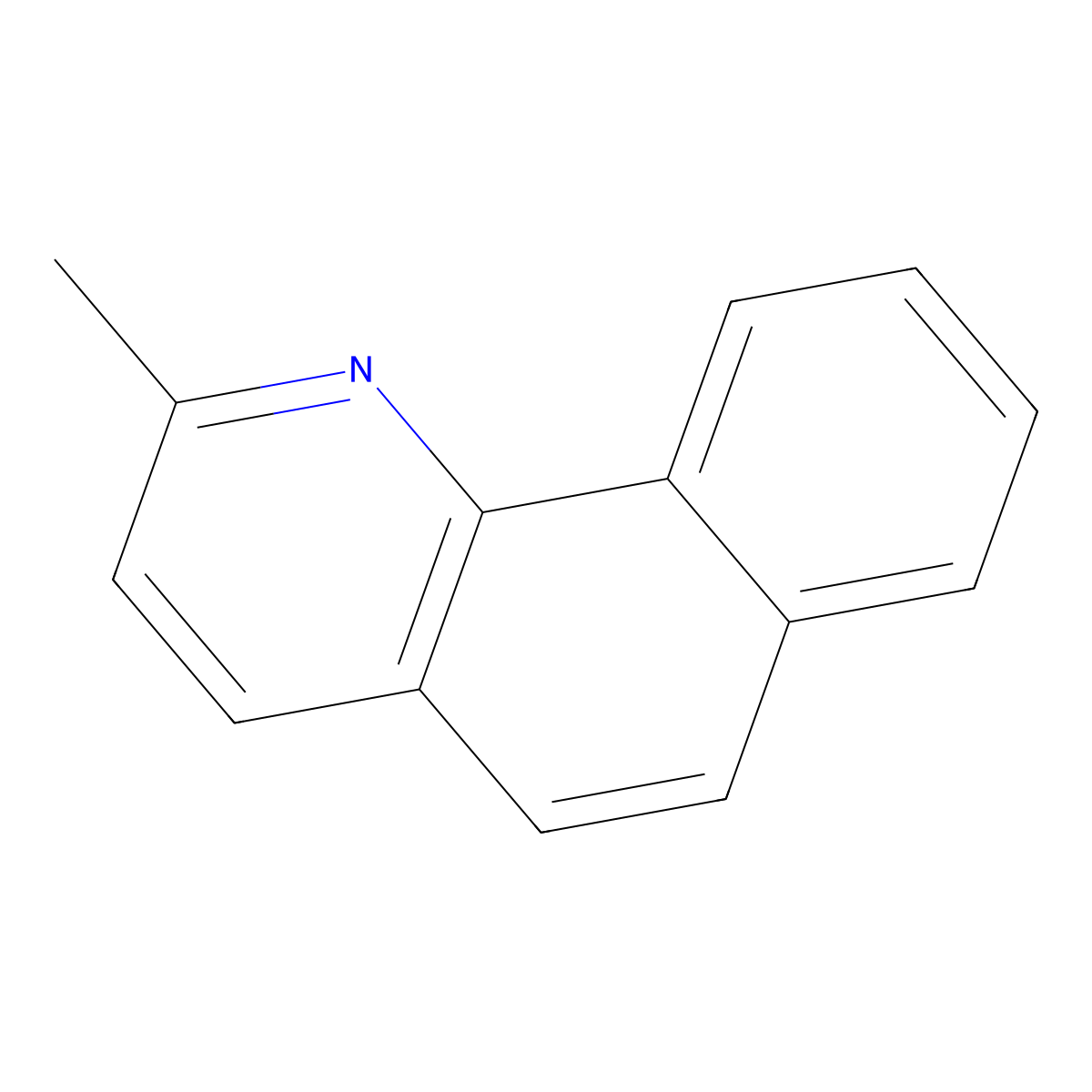 2-Methylbenzo[h]quinoline molecular structure, CAS 605-88-9