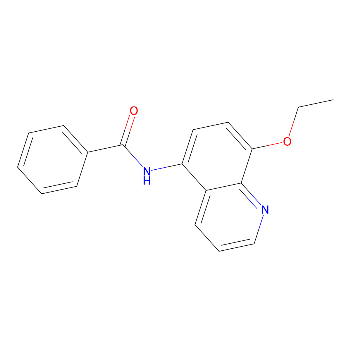 N-(8-ethoxyquinolin-5-yl)benzamide molecular structure, CAS 605-90-3