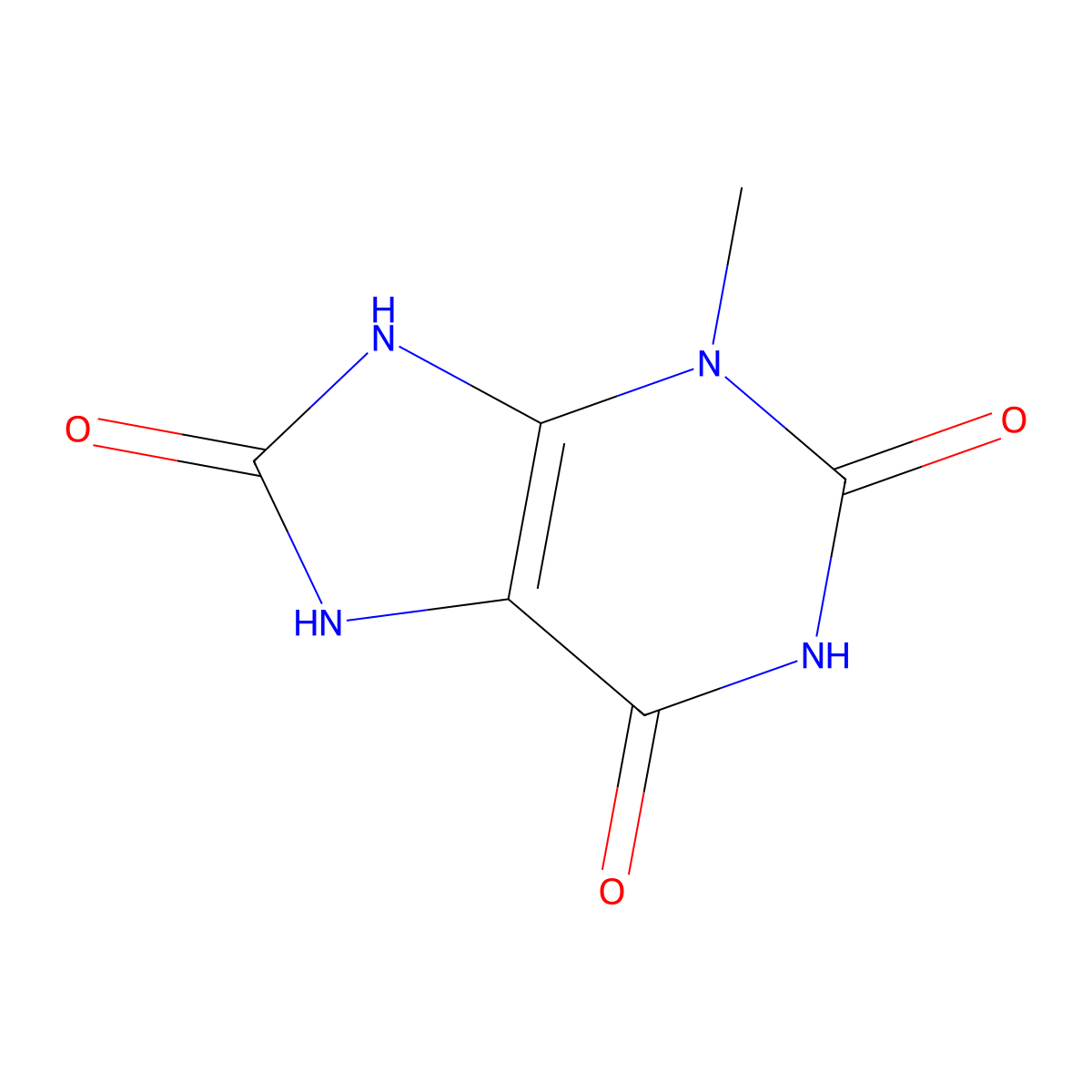 3-Methyluric acid molecular structure, CAS 605-99-2