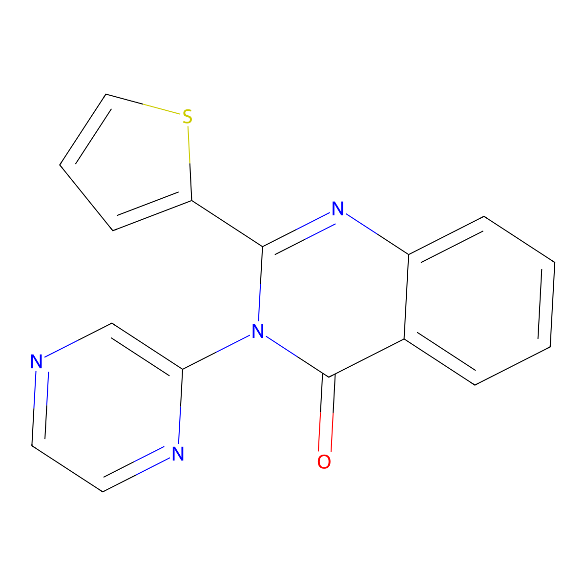 3-(Pyrazin-2-yl)-2-(thiophen-2-yl)quinazolin-4(3h)-one molecular structure, CAS 6050-04-0