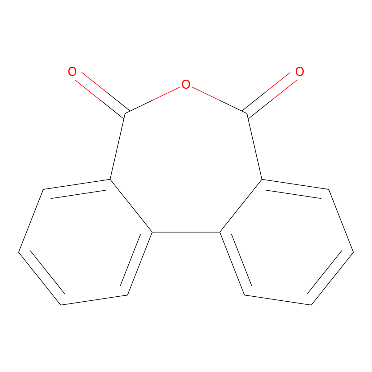 Diphenic anhydride molecular structure, CAS 6050-13-1