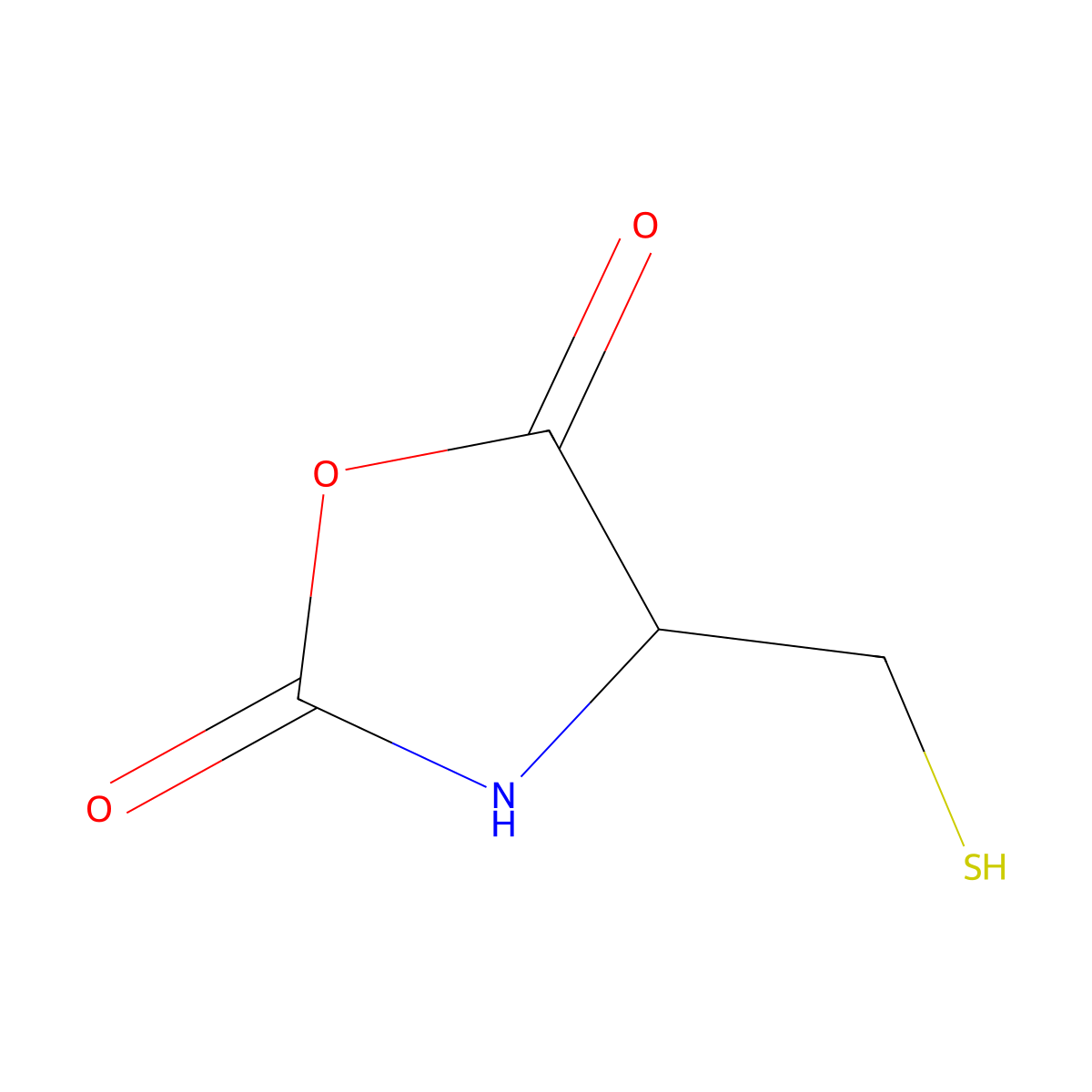 4-(Mercaptomethyl)oxazolidine-2,5-dione molecular structure, CAS 6050-68-6