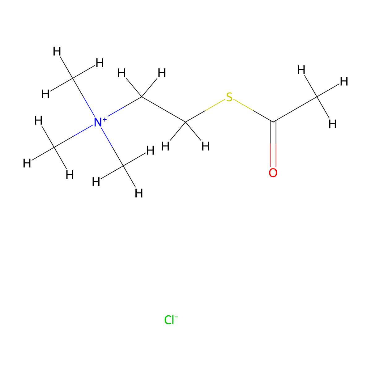 Acetylthiocholine Chloride molecular structure, CAS 6050-81-3