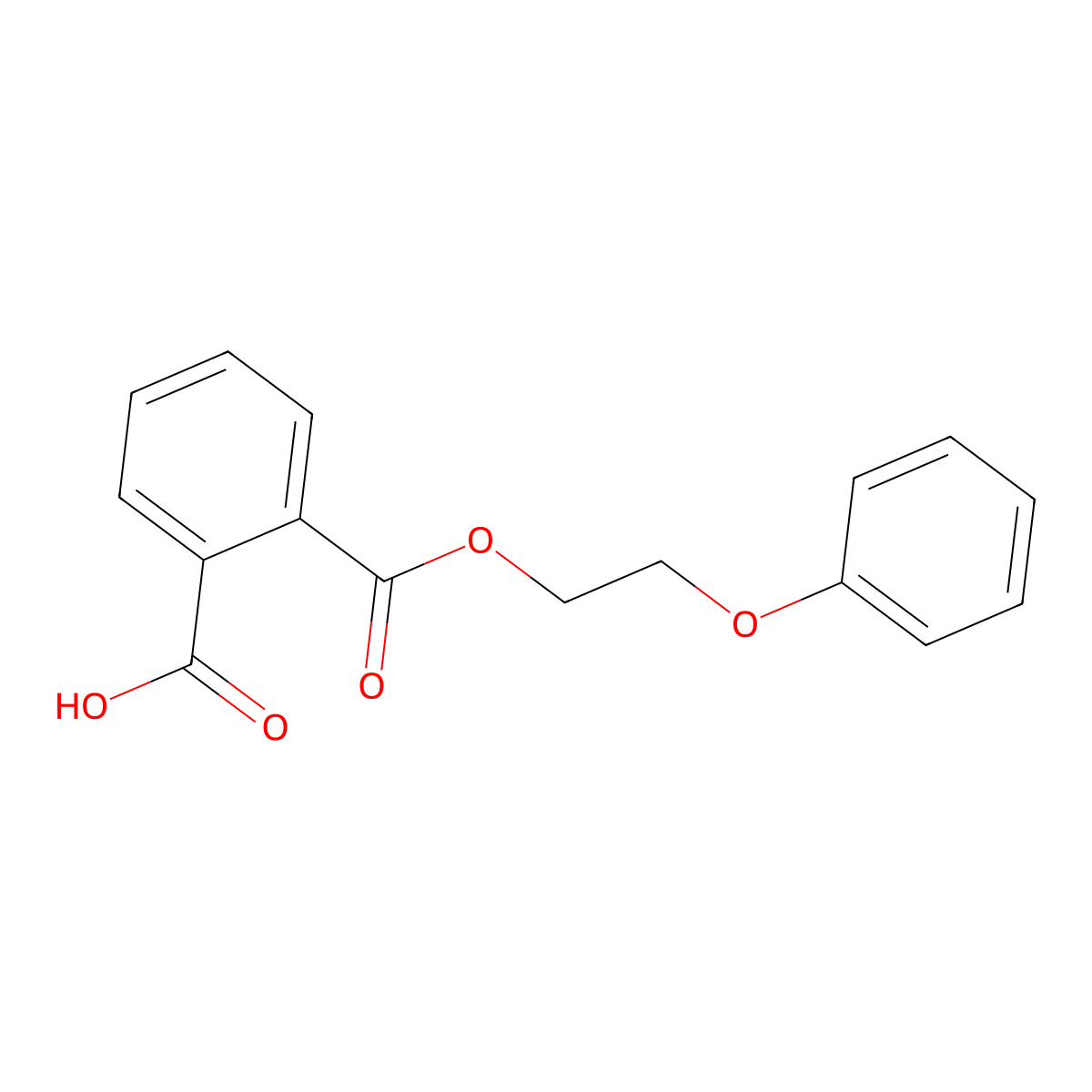 2-[(2-Phenoxyethoxy)carbonyl]benzoic acid molecular structure, CAS 60503-57-3