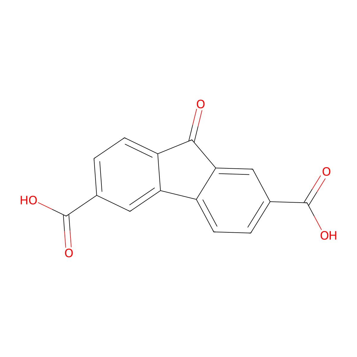 9-Oxo-9H-fluorene-2,6-dicarboxylic acid molecular structure, CAS 60505-55-7