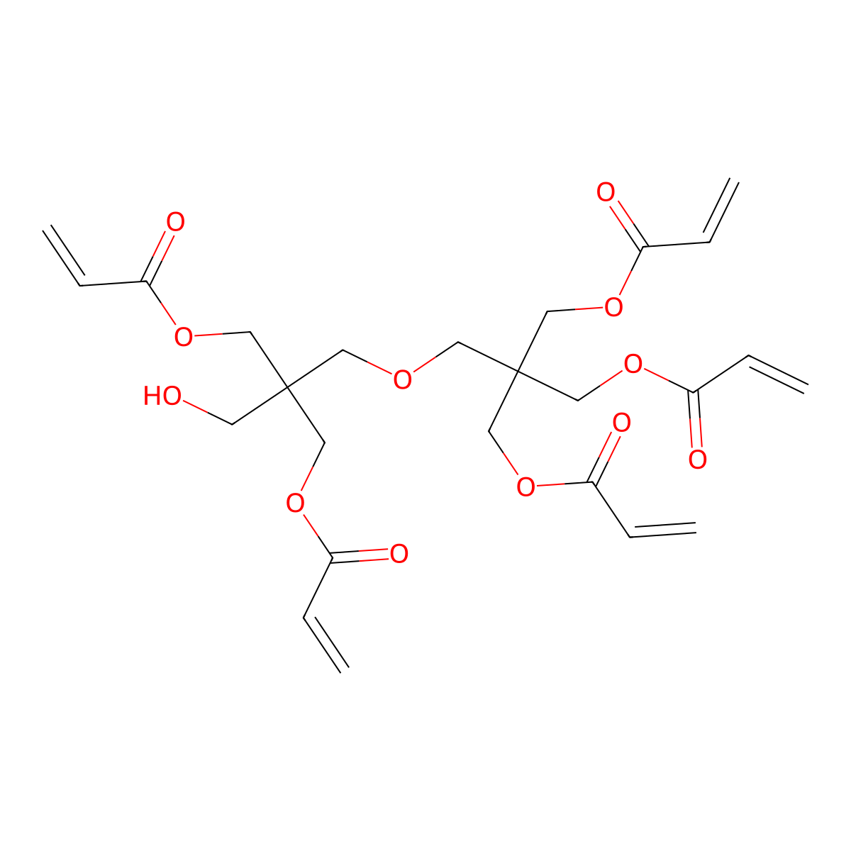 Dipentaerythritol pentaacrylate molecular structure, CAS 60506-81-2