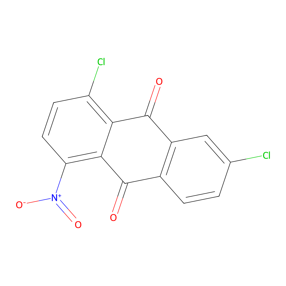 4,6-Dichloro-1-nitroanthraquinone molecular structure, CAS 60506-83-4