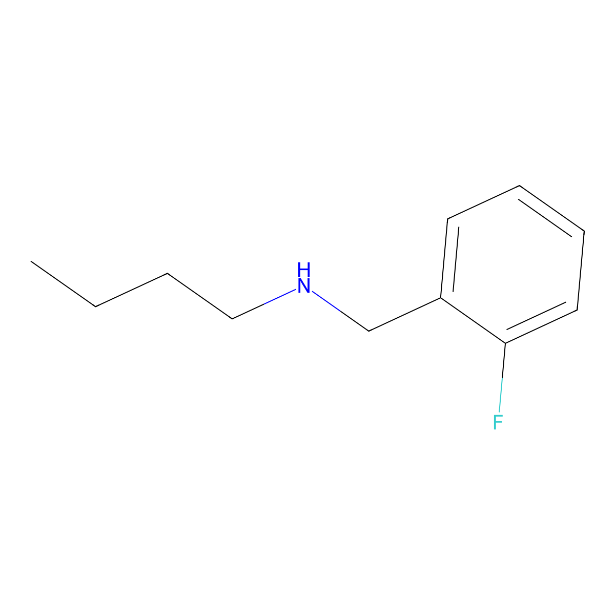 N-(2-fluorobenzyl)butan-1-amine molecular structure, CAS 60509-33-3
