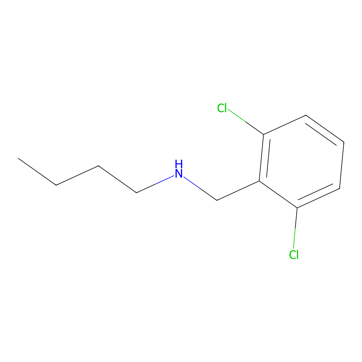 Benzenemethanamine, N-butyl-2,6-dichloro- molecular structure, CAS 60509-36-6