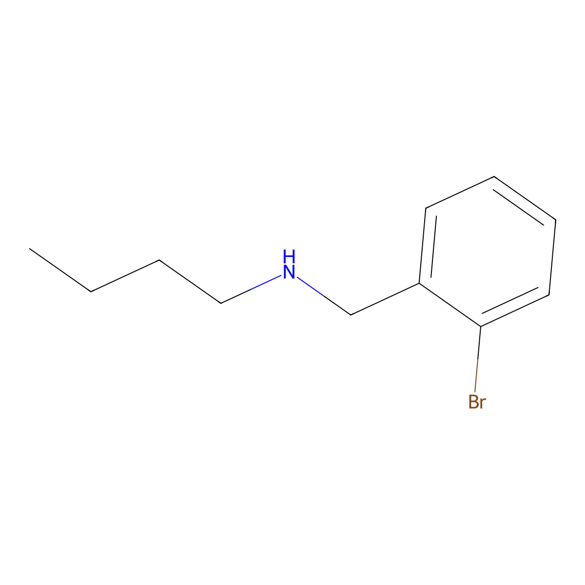 Benzenemethanamine, 2-bromo-N-butyl- molecular structure, CAS 60509-38-8