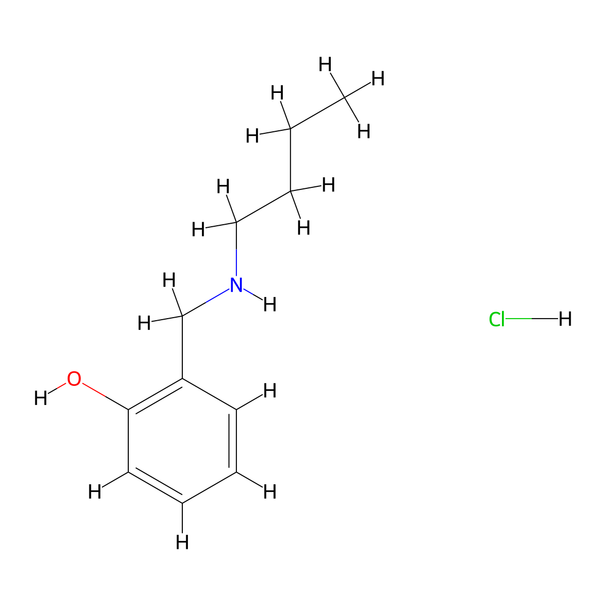 2-[(Butylamino)methyl]phenol hydrochloride molecular structure, CAS 60509-44-6