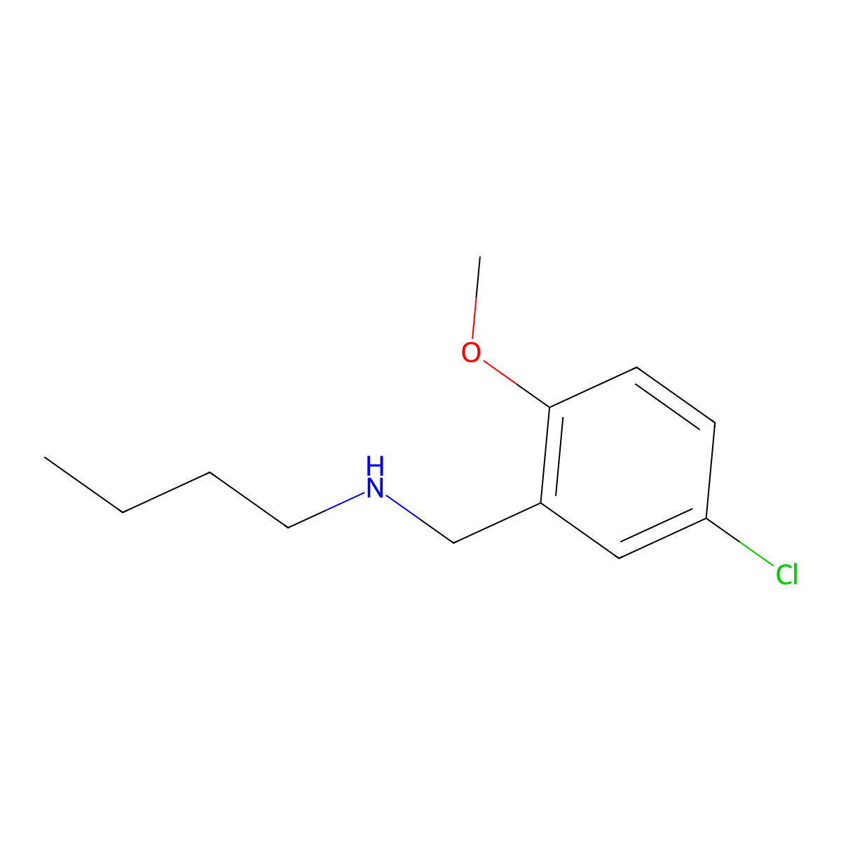 N-Butyl-5-chloro-2-methoxybenzenemethanamine molecular structure, CAS 60509-47-9