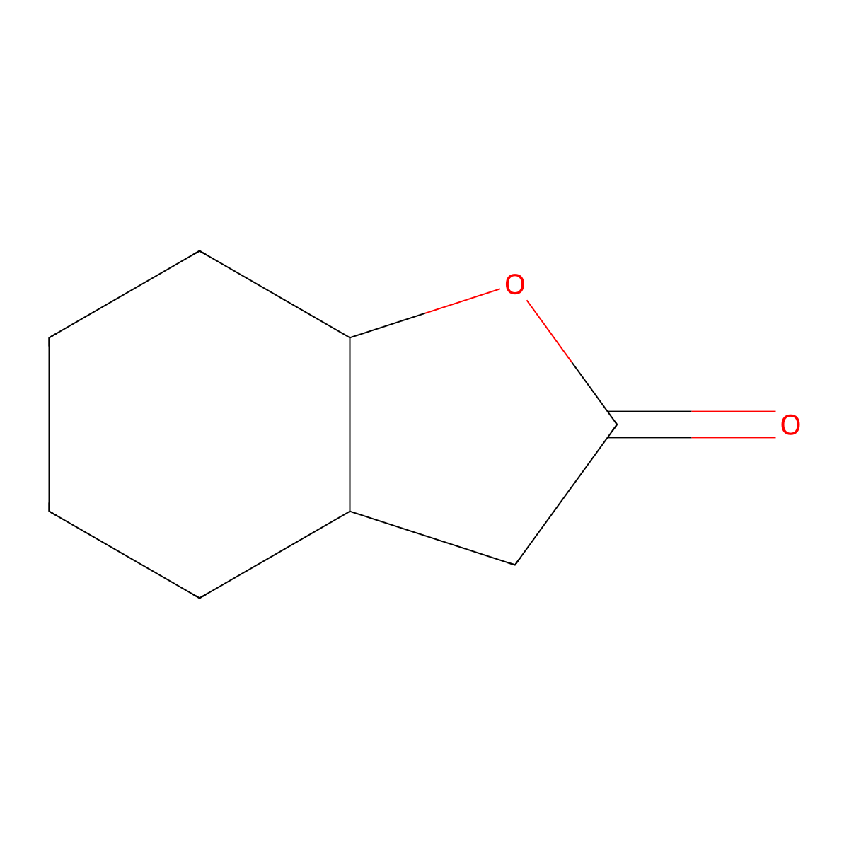 2(3H)-Benzofuranone, hexahydro- molecular structure, CAS 6051-03-2