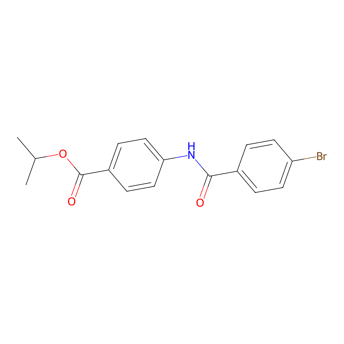 Propan-2-yl 4-[(4-bromobenzoyl)amino]benzoate molecular structure, CAS 6051-15-6