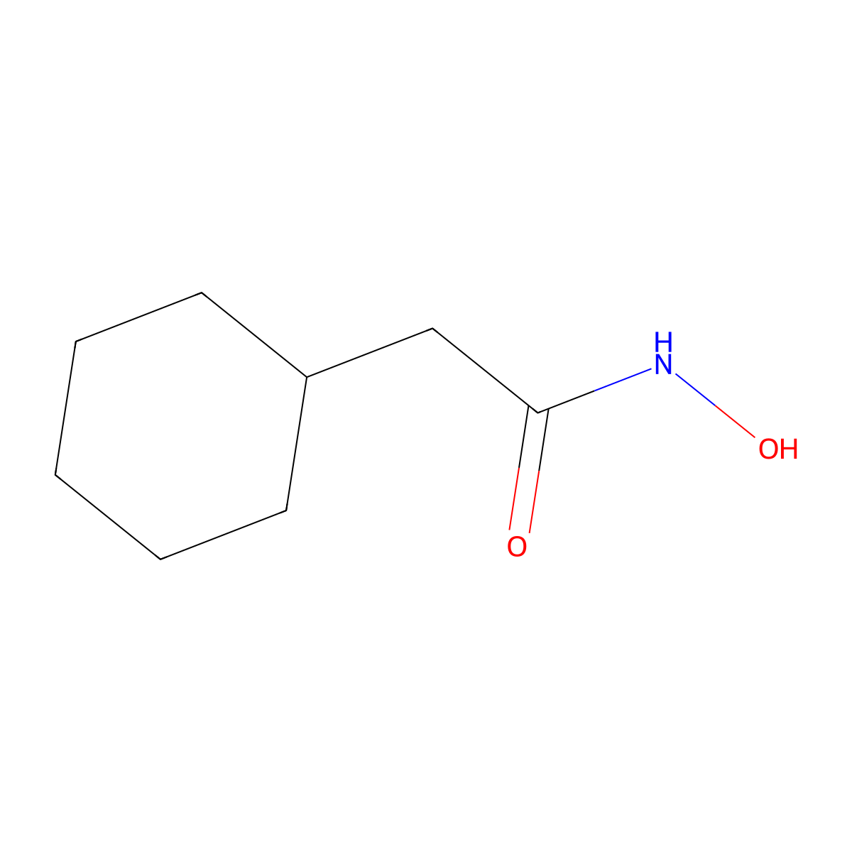 2-cyclohexyl-N-hydroxyacetamide molecular structure, CAS 6051-21-4