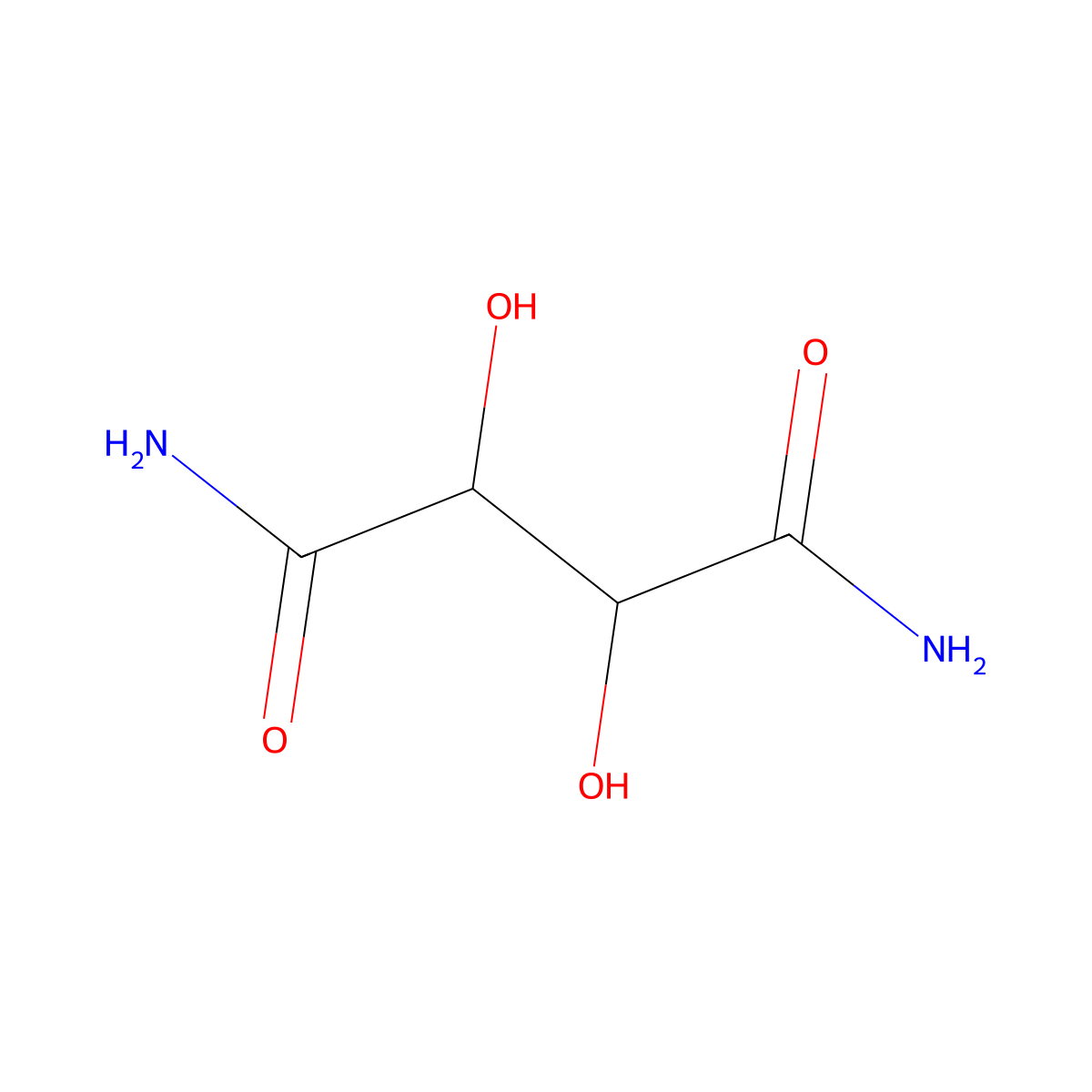 2,3-Dihydroxy-succinamide molecular structure, CAS 6051-30-5