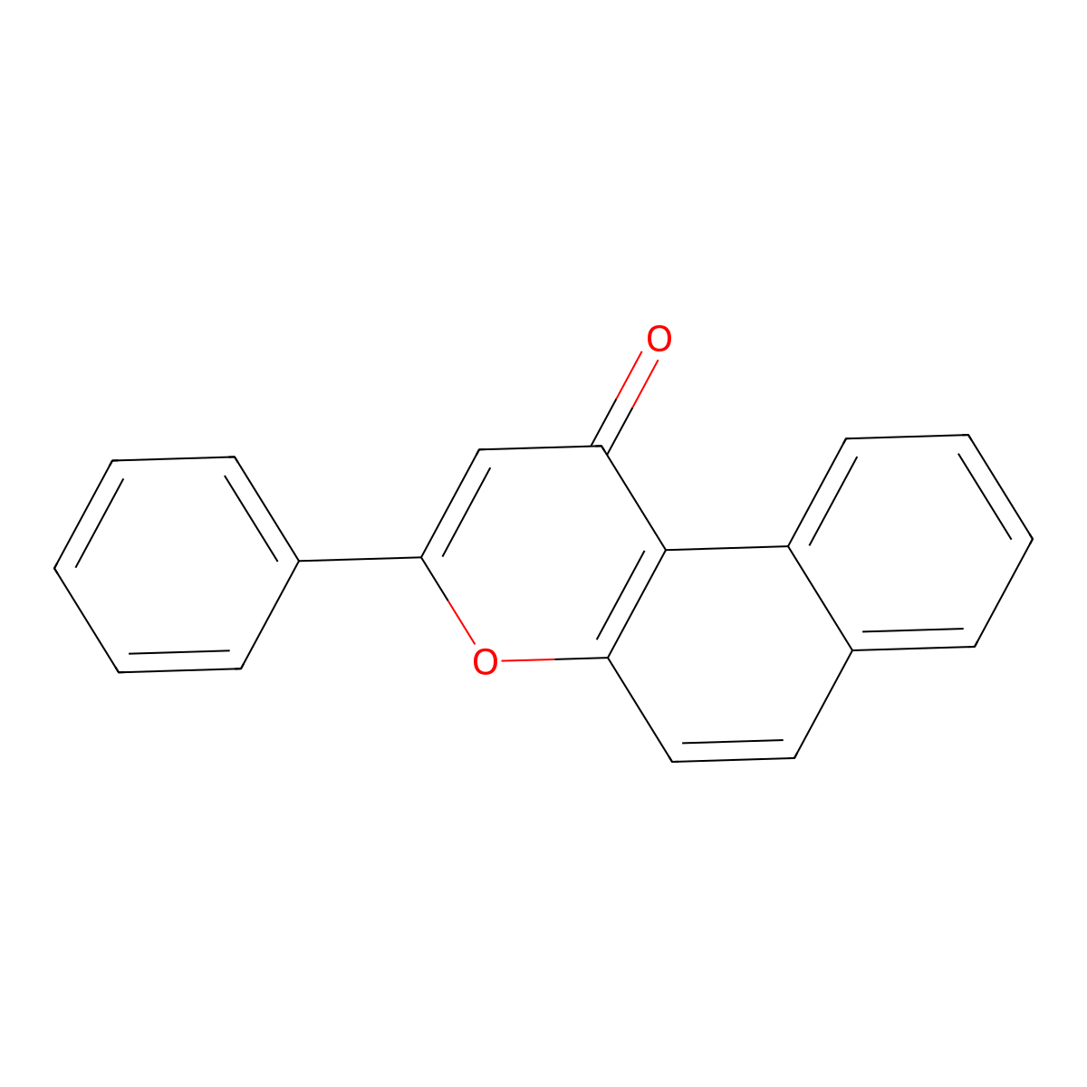 Beta-Naphthoflavone molecular structure, CAS 6051-87-2