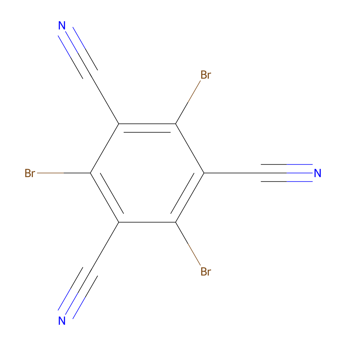 2,4,6-Tribromobenzene-1,3,5-tricarbonitrile molecular structure, CAS 60510-14-7