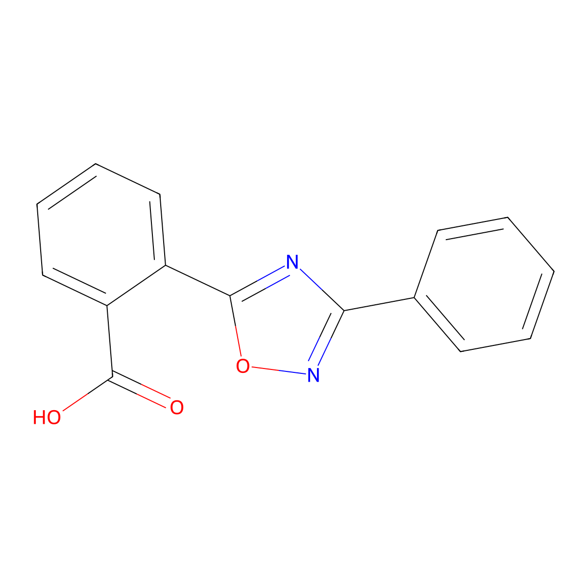 2-(3-Phenyl-1,2,4-oxadiazol-5-yl)benzoic acid molecular structure, CAS 60510-51-2