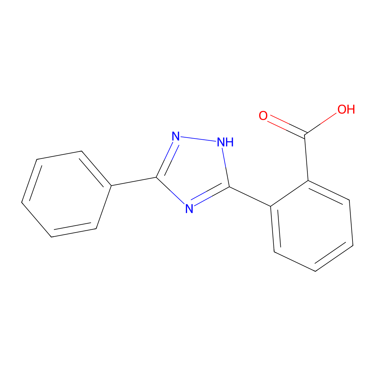 2-(3-Phenyl-1H-1,2,4-triazol-5-yl)benzoic acid molecular structure, CAS 60510-58-9