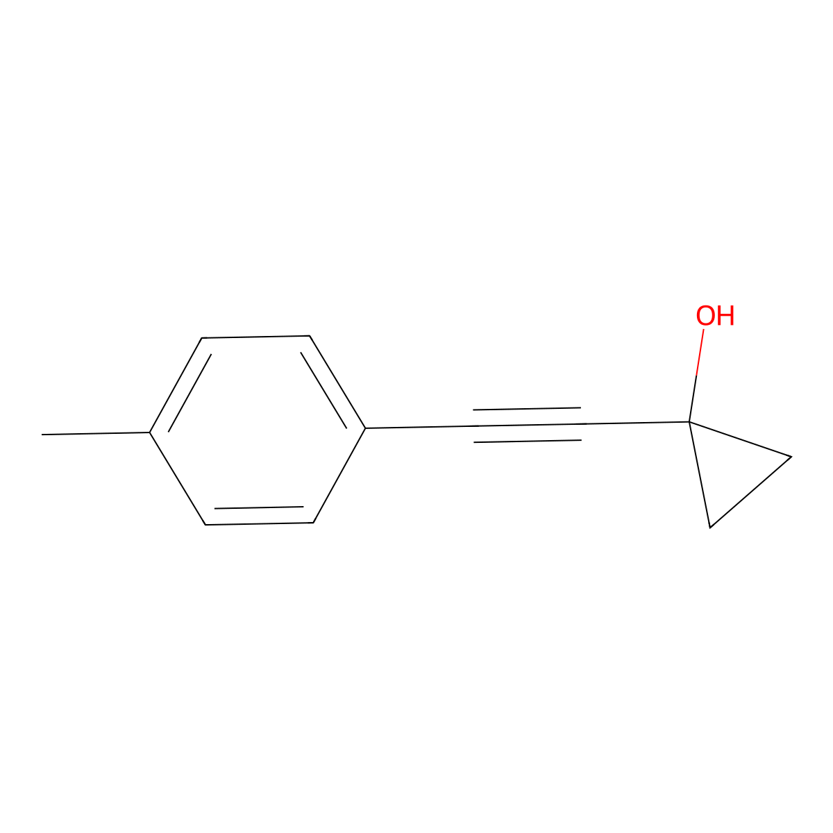 1-[(4-Methylphenyl)ethynyl]cyclopropan-1-ol molecular structure, CAS 60512-43-8