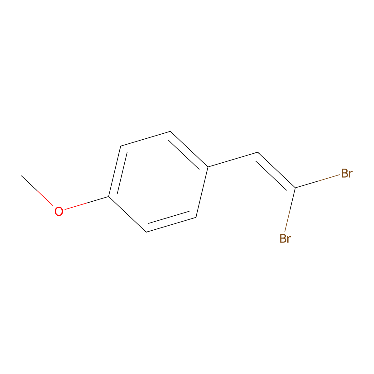 1-(2,2-Dibromovinyl)-4-methoxybenzene molecular structure, CAS 60512-57-4