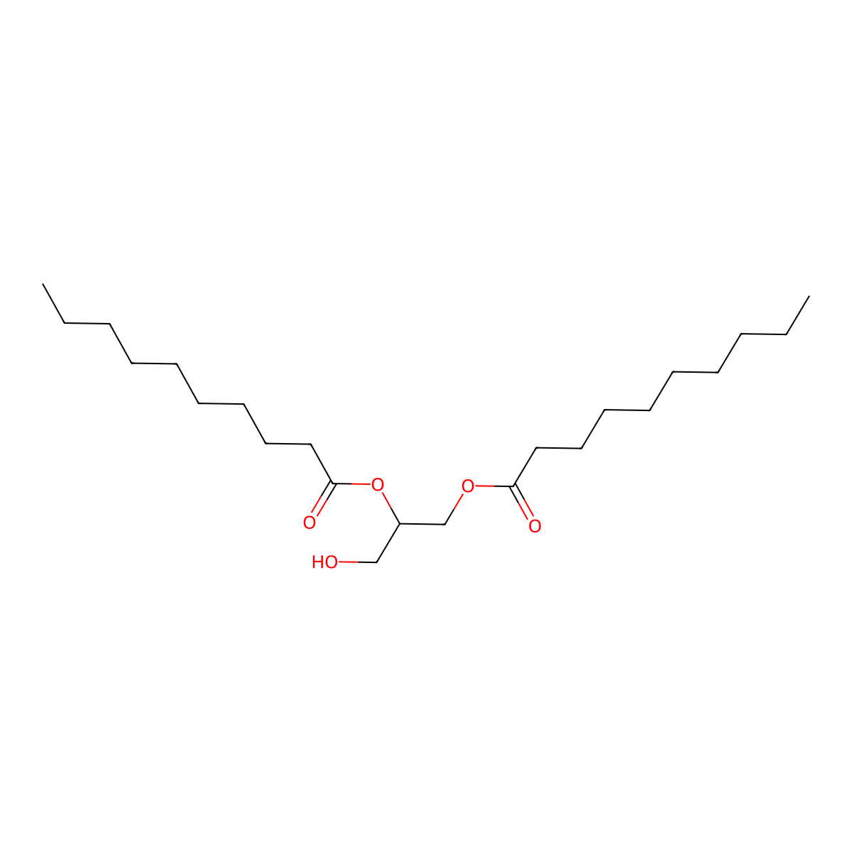 1,1'-((1S)-1-(Hydroxymethyl)-1,2-ethanediyl) didecanoate molecular structure, CAS 60514-49-0