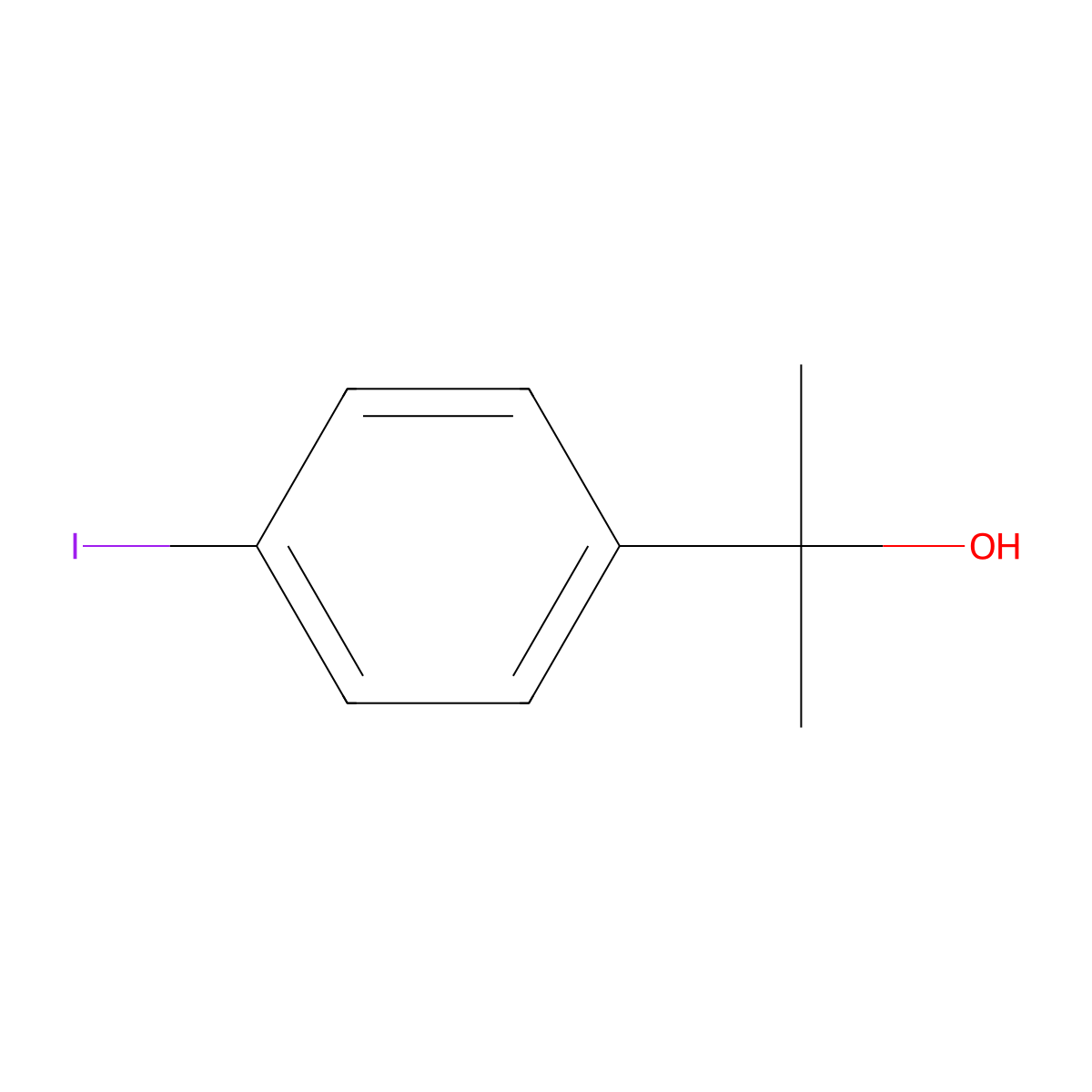 2-(4-Iodophenyl)propan-2-ol molecular structure, CAS 60514-82-1
