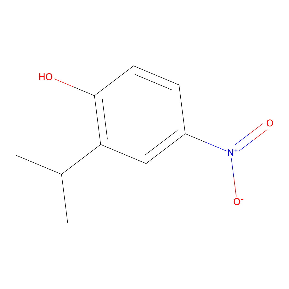 2-Isopropyl-4-nitrophenol molecular structure, CAS 60515-72-2
