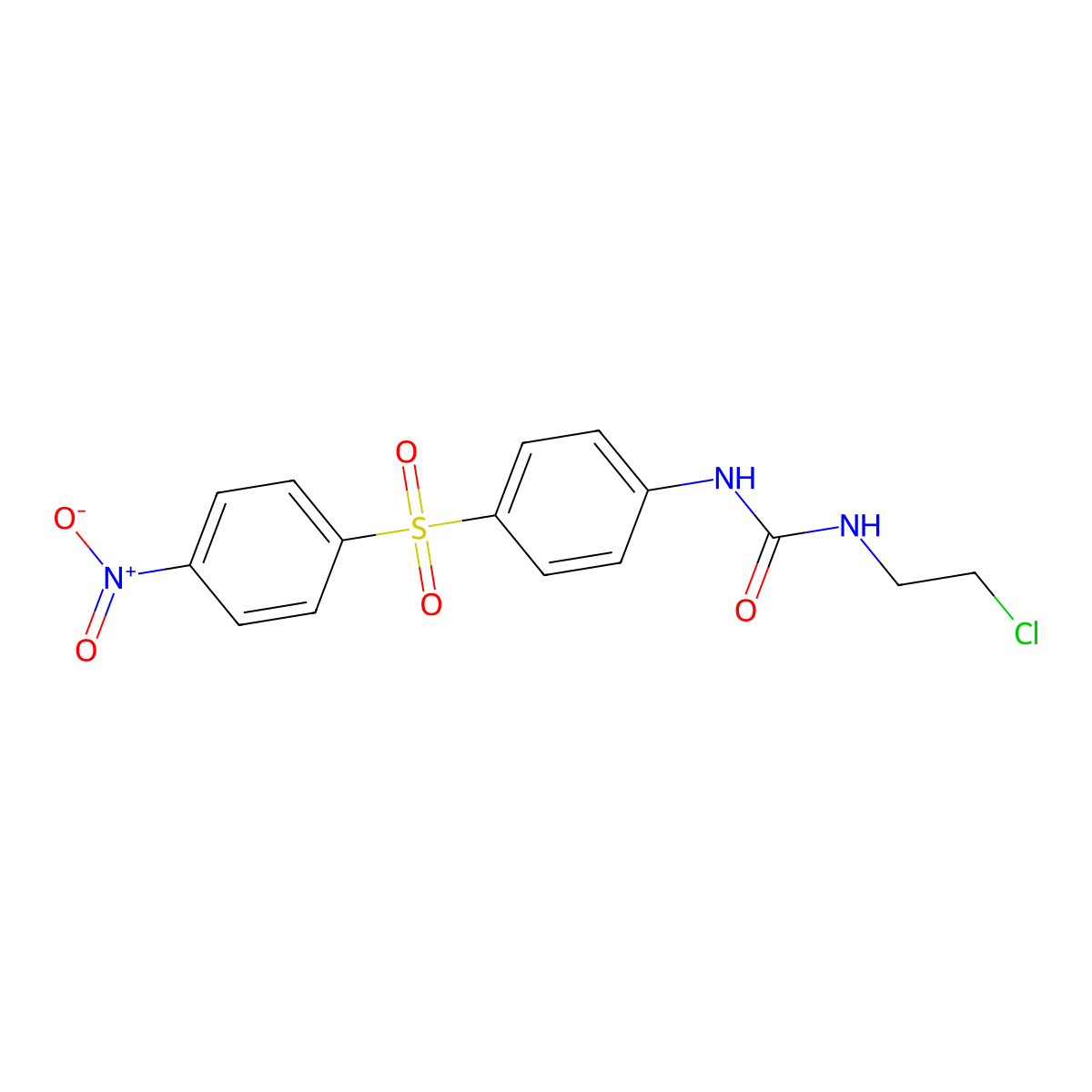 1-(2-Chloroethyl)-3-[4-(4-nitrophenyl)sulfonylphenyl]urea molecular structure, CAS 60515-82-4