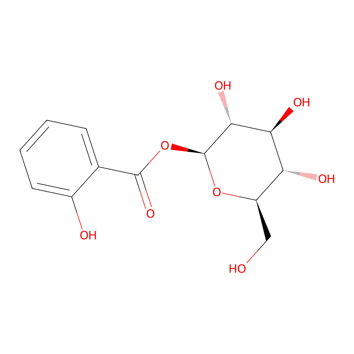 1-O-(2-hydroxybenzoyl)-beta-D-glucopyranose molecular structure, CAS 60517-74-0