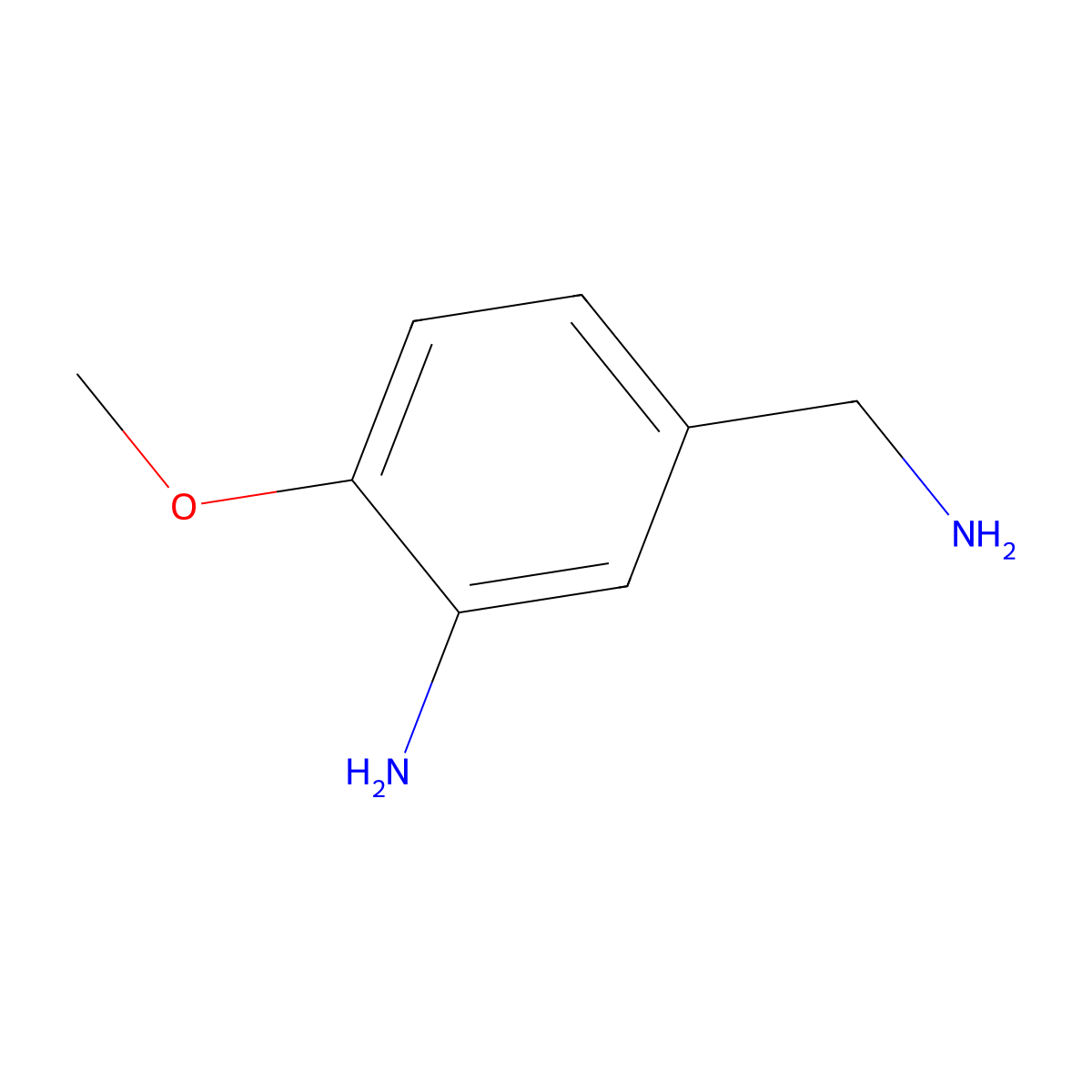 5-(Aminomethyl)-2-methoxyaniline molecular structure, CAS 60518-02-7